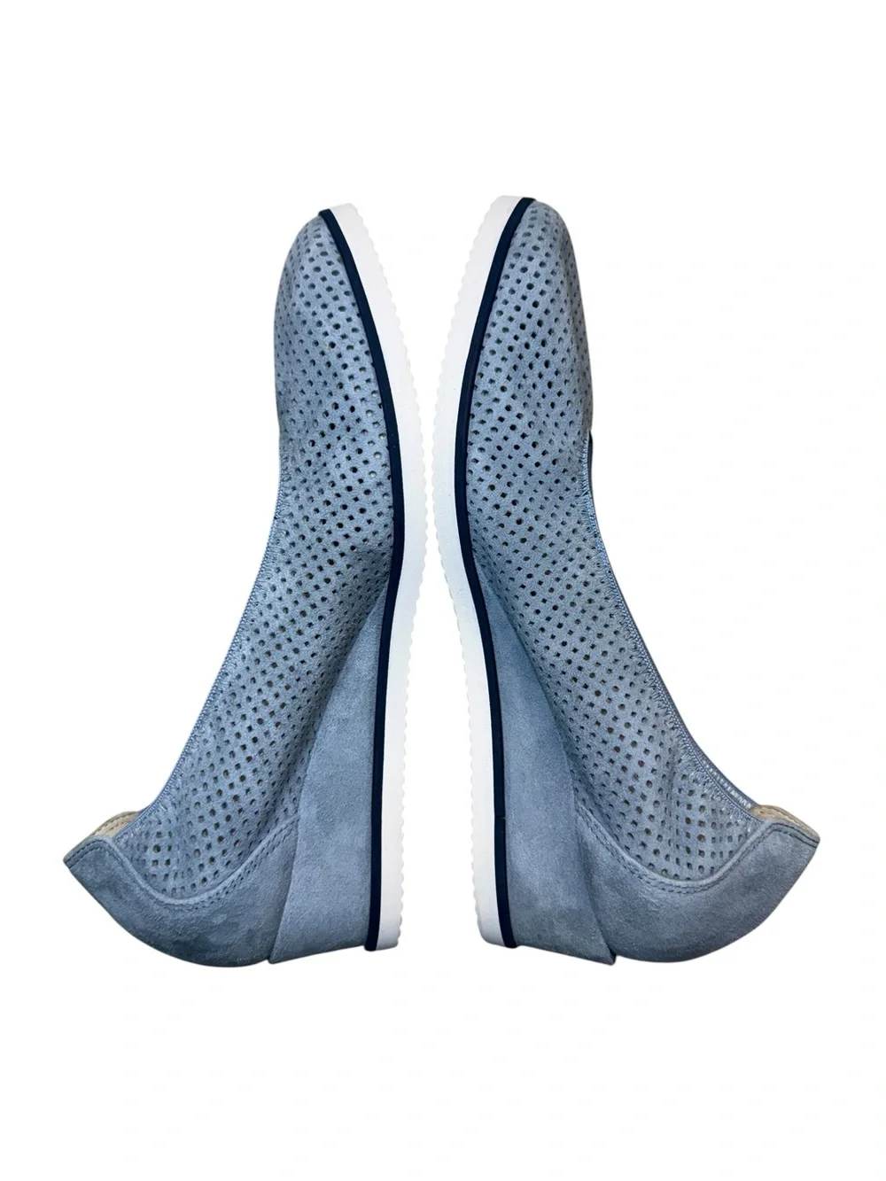 Bella Comforto Perforated Suede Wedge Slip-On Women’s Shoes - EU Size 39